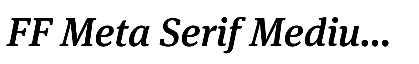FF Meta Serif Medium Italic